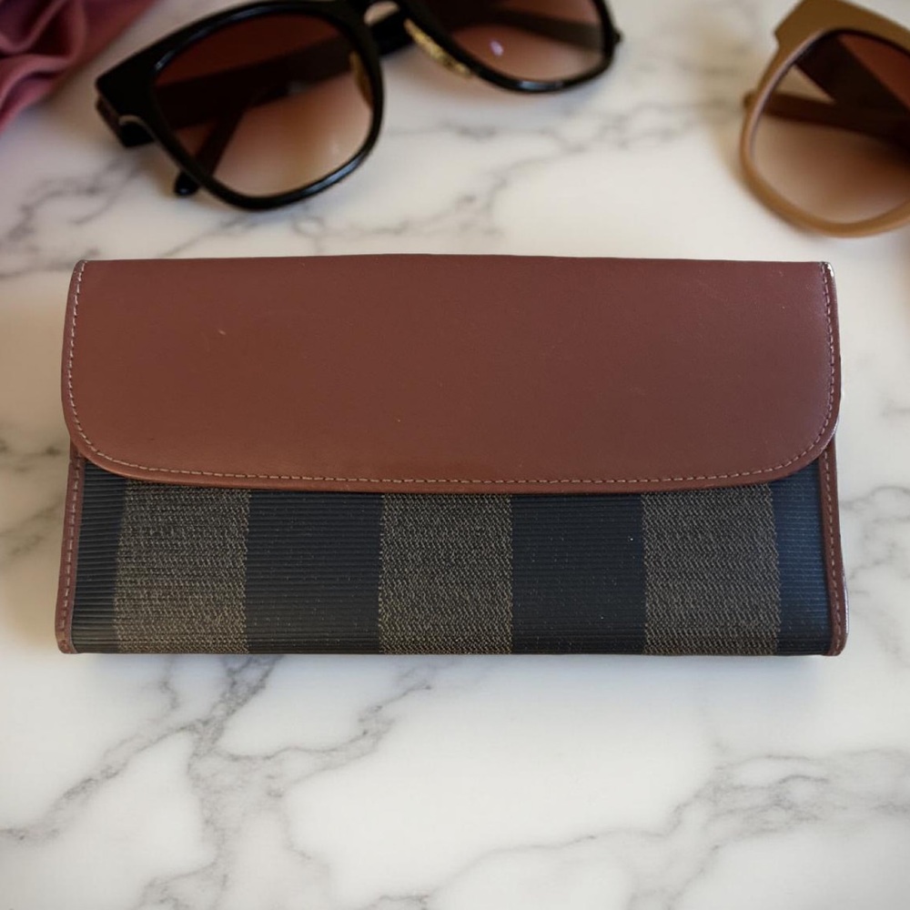 Fendi | Bags & Handbags | Vintage Pequin Pattern Continental Wallet